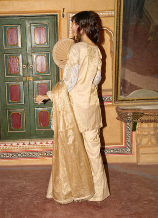 Champagne gold short kurta set