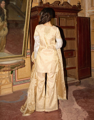 Champagne gold short kurta set