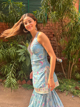 Blue dhruvi sharara set
