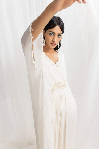 Seema Thukral-Ivory Embellished Kaftan-INDIASPOPUP.COM