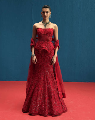 kate corset dress KATE sparkly 3D corset dress with a cape