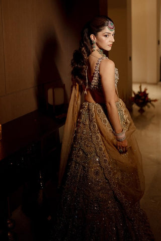 Mrigakshi blush pink lehenga set