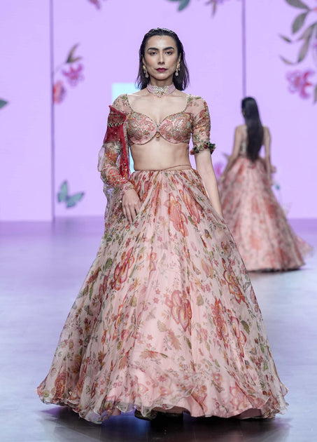 Prisha nude embroidered lehenga set