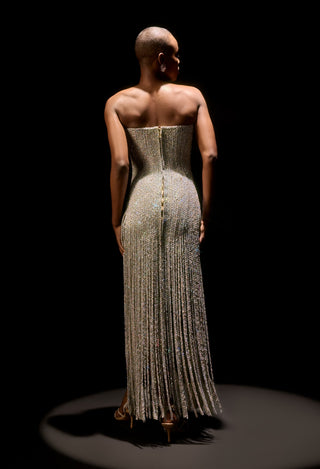 Silver lunara corset dress