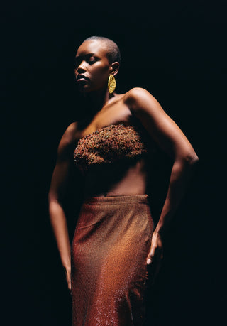 Rust sienna pencil skirt and bralette