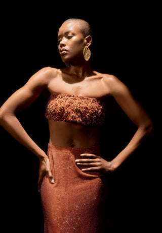 Rust sienna pencil skirt and bralette