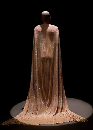Nude valora gown and cape