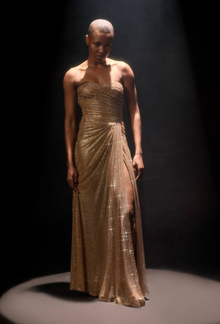 Nude valora gown and cape