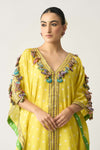 Babita peela bandhani kaftan and pants