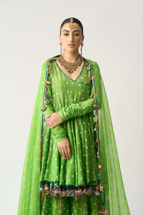 Banni bandhani angrakha sharara set