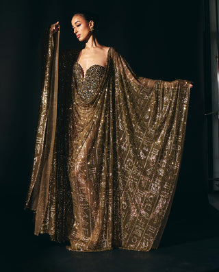 Amunet gold kaftan and corset