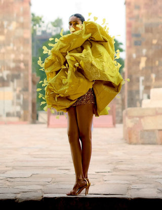 Itrh Raviya Yellow Mini Dress available on indiaspopup