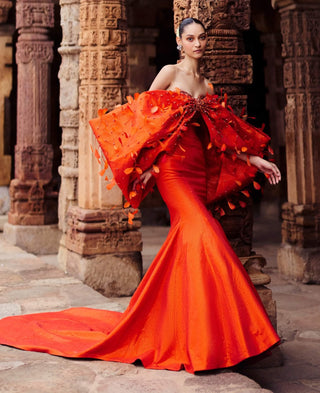 Nara orange gown