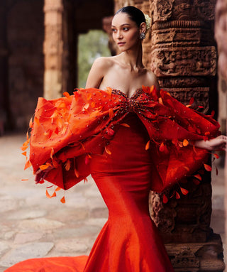 Nara orange gown