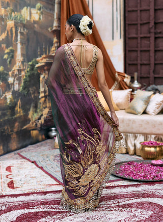 Purple dhoop chaon padmanidhi sari and blouse