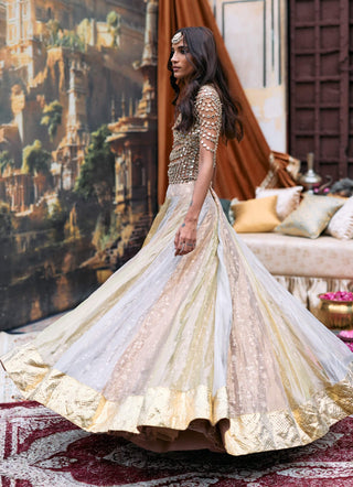 Silver gota swara lehenga set
