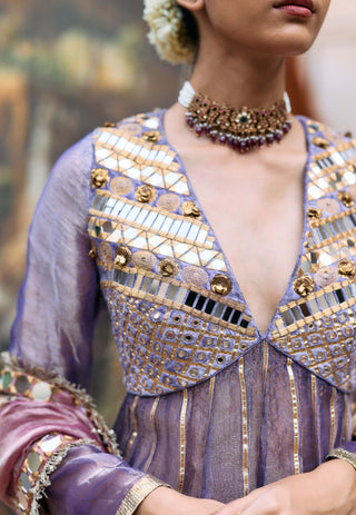 Lilac jamunee arzoo peplum sharara set