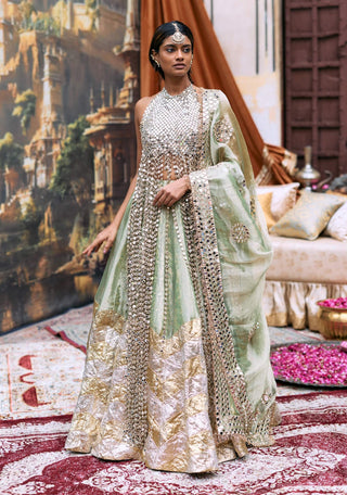 Green kanak lehenga set