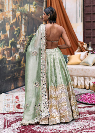 Green kanak lehenga set