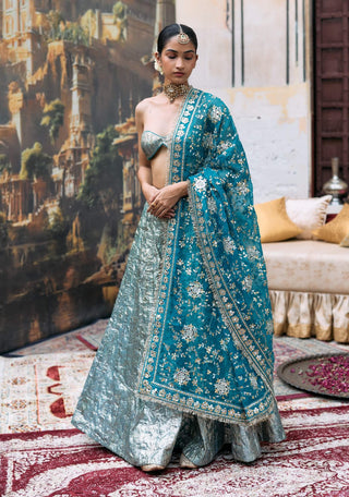 Blue lampi neelam sharara set