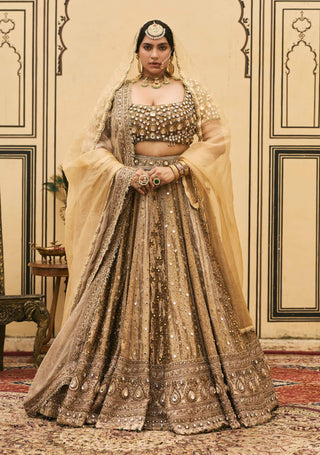 Suvarna brocade double dupatta lehenga set