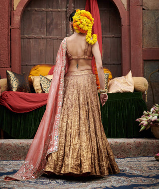 Rakhta Maroon Lehenga Set by Itrh available on Indiaspopup.com