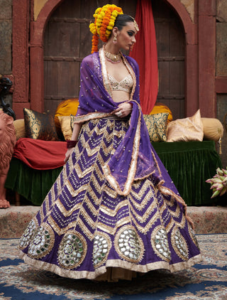 Ulfat Jamuni Lehenga Set by Itrh available on Indiaspopup.com