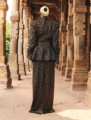 Jagara leopard blazer and long skirt