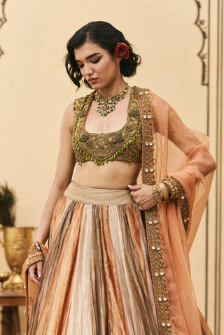 Swarnagouri temple jewel lehenga set
