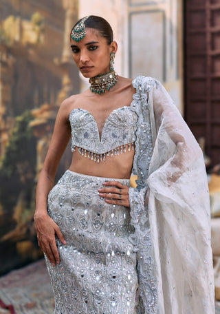 Silver neerangini lehenga set