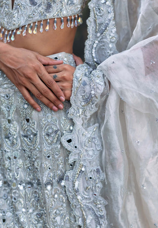 Silver neerangini lehenga set