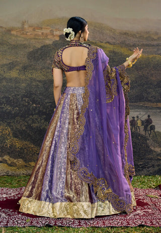 Rangmala plum purple lehenga set
