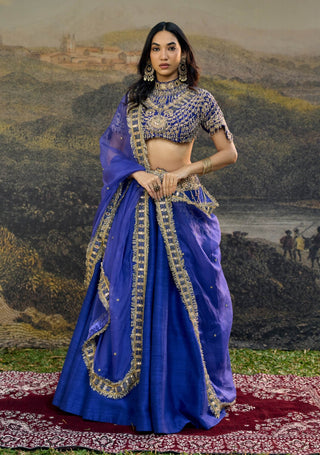 Rhea electric blue lehenga set