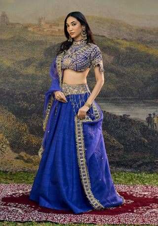 Rhea electric blue lehenga set