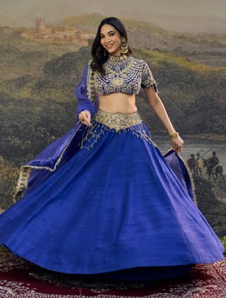 Rhea electric blue lehenga set