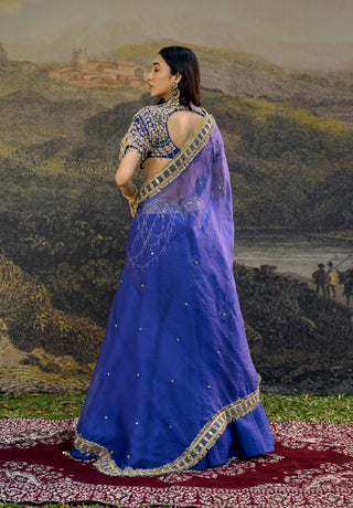 Rhea electric blue lehenga set