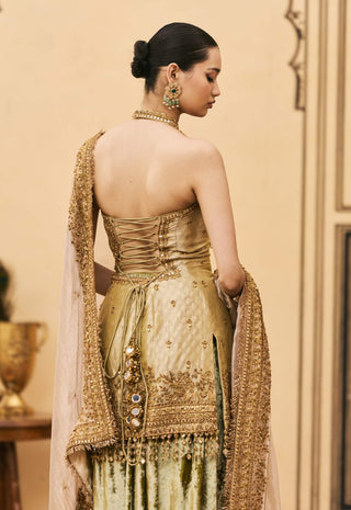 Hari velvet halter farshi set