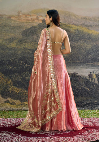 Gulbahar pink mirror sharara set