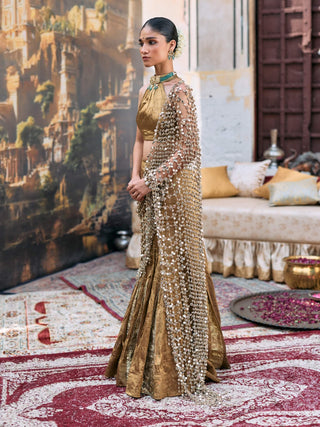 Bronze mandira lehenga set