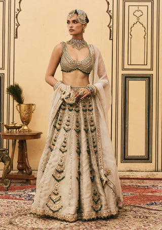 Chandrakanta silver tissue lehenga set