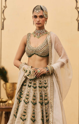 Chandrakanta silver tissue lehenga set