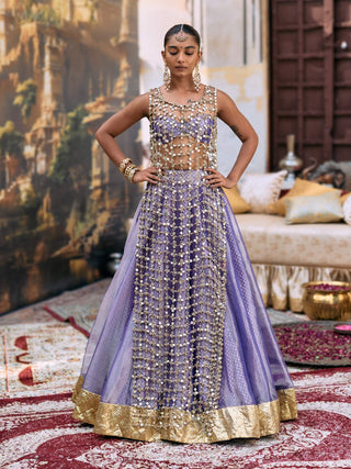 Lilac prabha lehenga set