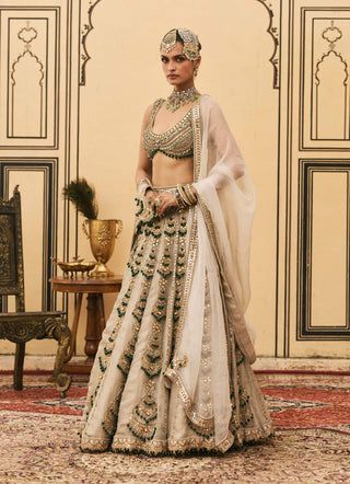 Chandrakanta silver tissue lehenga set