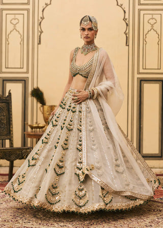 Chandrakanta silver tissue lehenga set