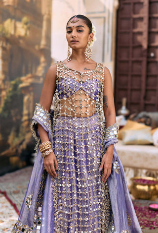 Lilac prabha lehenga set