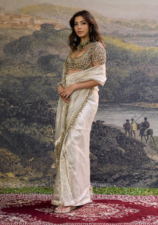 Iraaya silver sari and blouse