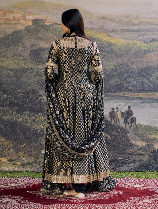 Nishangini black anarkali set