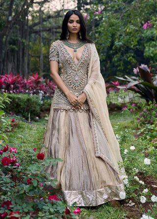 Noor-e-zar jadau lehenga set