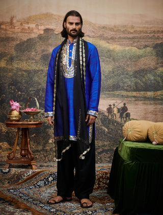 Sufi Blue Kurta Set by Itrh Men available on Indiaspopup.com