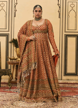 Kothi rust bandhej anarkali set
